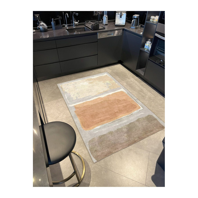 Tapis décoratif pastel lavable à la machine, Sous-tapis rectangulaire 2 pi 6 po x 4 pi 11 po