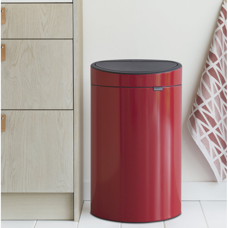 Brabantia Touch Bin New Recycle 40L, Passion Red