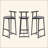 27''H Barstool Set Of 3 Wooden Round Bar Stools With Footrest Modern Kitchen Chairs For Counter-1125148738