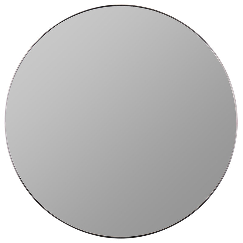 Franco Round Mirror, Matte Black, 34" x 34"
