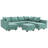 Modular U shaped Sectional Sofa with Storage Ottoman-72249838