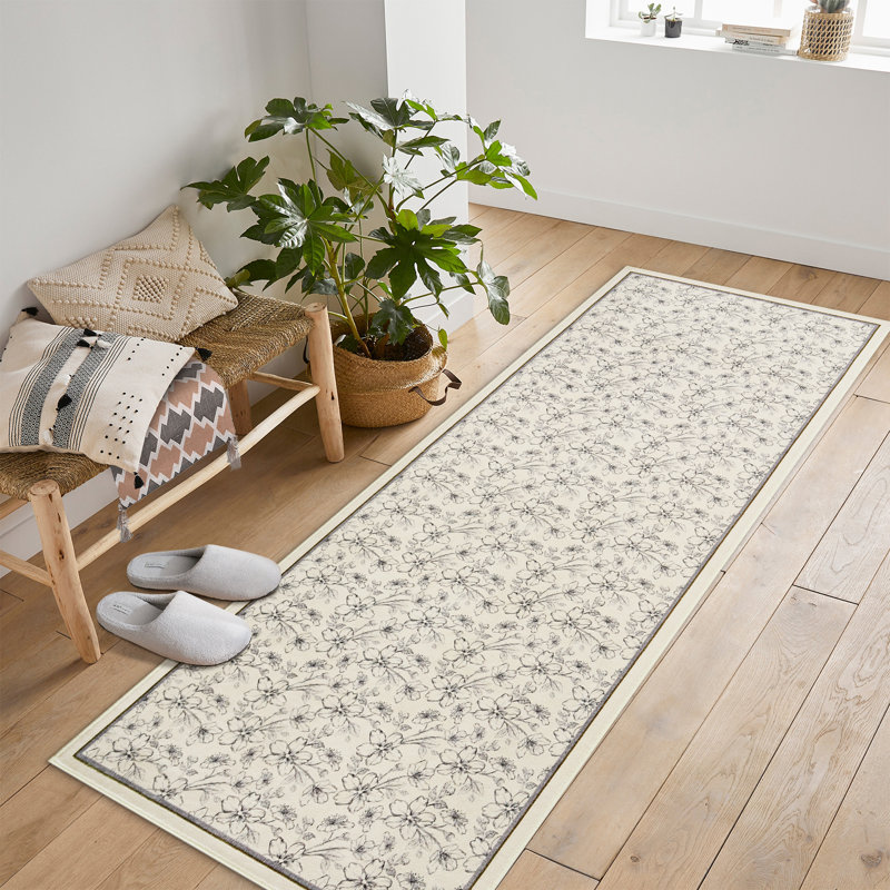 Tapis lavable Boho, Beige, Rectangle 9 pi x 12 pi