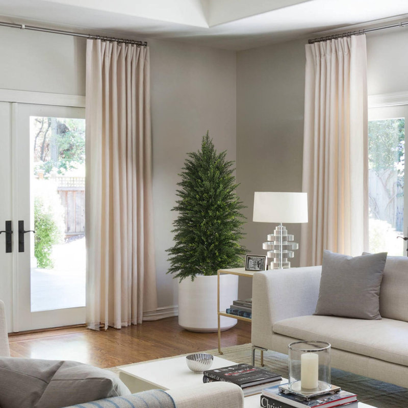 Artificial Cedar Fluffy Leaf Set, 48" H x 19.6" W x 19.6" D 
