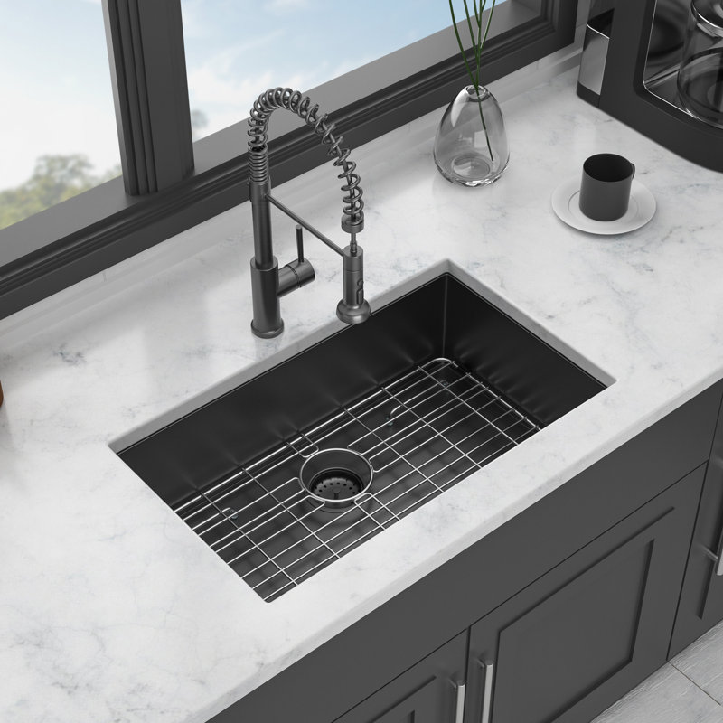 30 Inch Undermount Sink - 30"X18"X10" Undermount Kitchen Sink 16 Gauge 10 Inch Deep Single Bowl Kitchen Sink Basin
