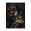 Adelphi «Doberman Pinscher», reproduction de peinture à l'huile sur toile tendue-26112961