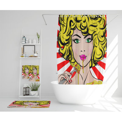Neilina Polyester Shower Curtain Set