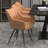 Faux Leather Upholstered Metal Side Chair-506964588