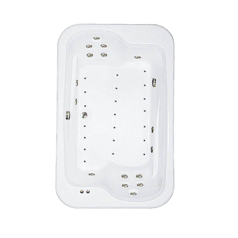 Baignoire encastrée en acrylique 72 "L x 45" avec drain central