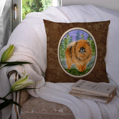 Pomeranian Outdoor Reversible Throw Pillow