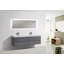 Ensemble de meuble-lavabo de salle de bain double fixé au mur 71" Leni-33655780
