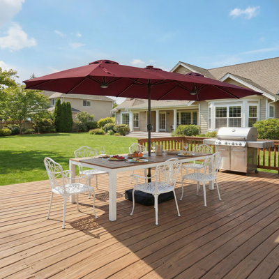 15 pi Double parasol solaire de patio