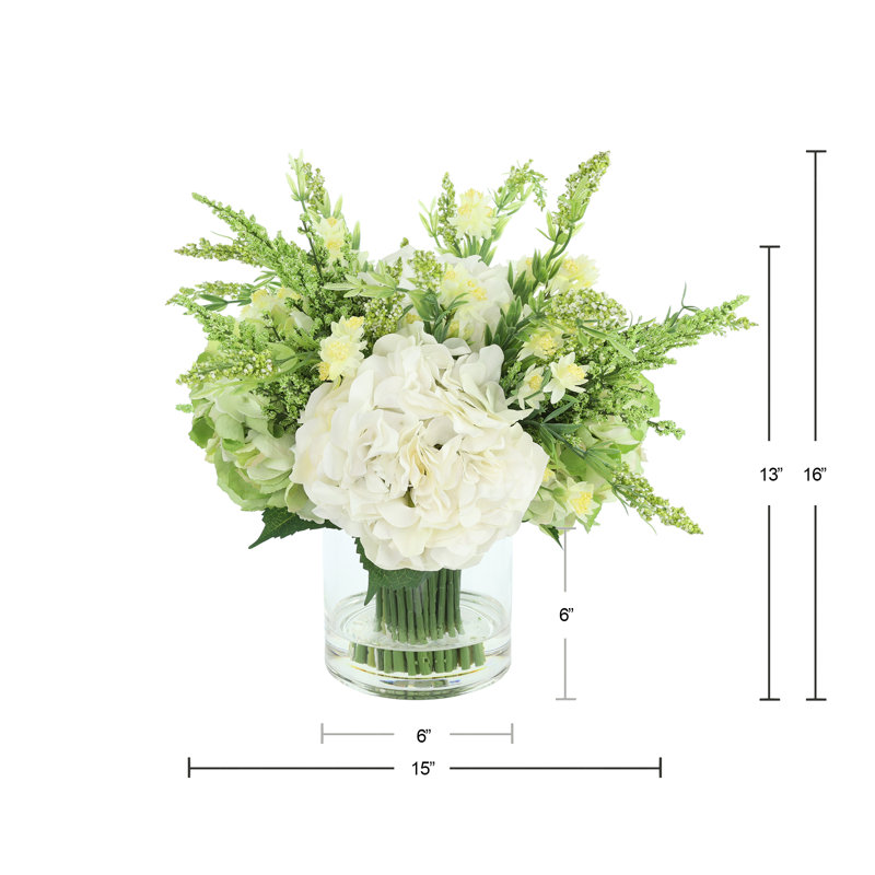 Hydrangea Arrangement in Vase