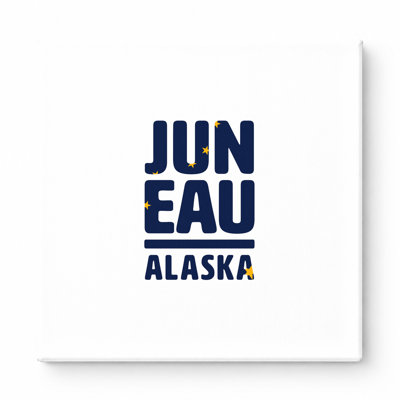 Juneau Alaska — Square Canvas Wall Art