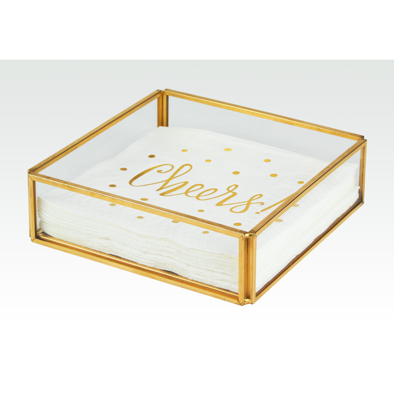 Plateau de table basse en laiton Breazeale