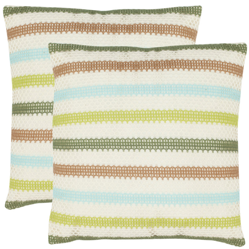 Coussin Leslie, Bleu / vert