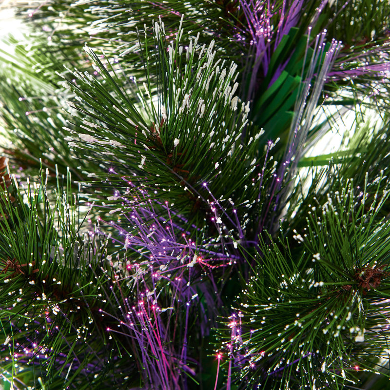 3ft Fiber Optic Snowy Artificial Potted Christmas Tree
