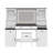 61.5" Farmhouse Vanity Desk With Mirror And LED Lights