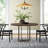 Tulane Round Solid Wood Top Metal Base Dining Table-401014103-401014102