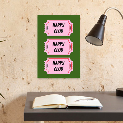 «The Happy Club», art mural rétro moderne et coloré