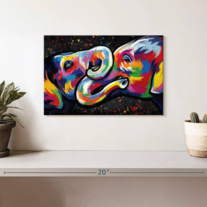 Brume d'éléphant Brampt couleur abstraite, H 8 po x l 12 po
