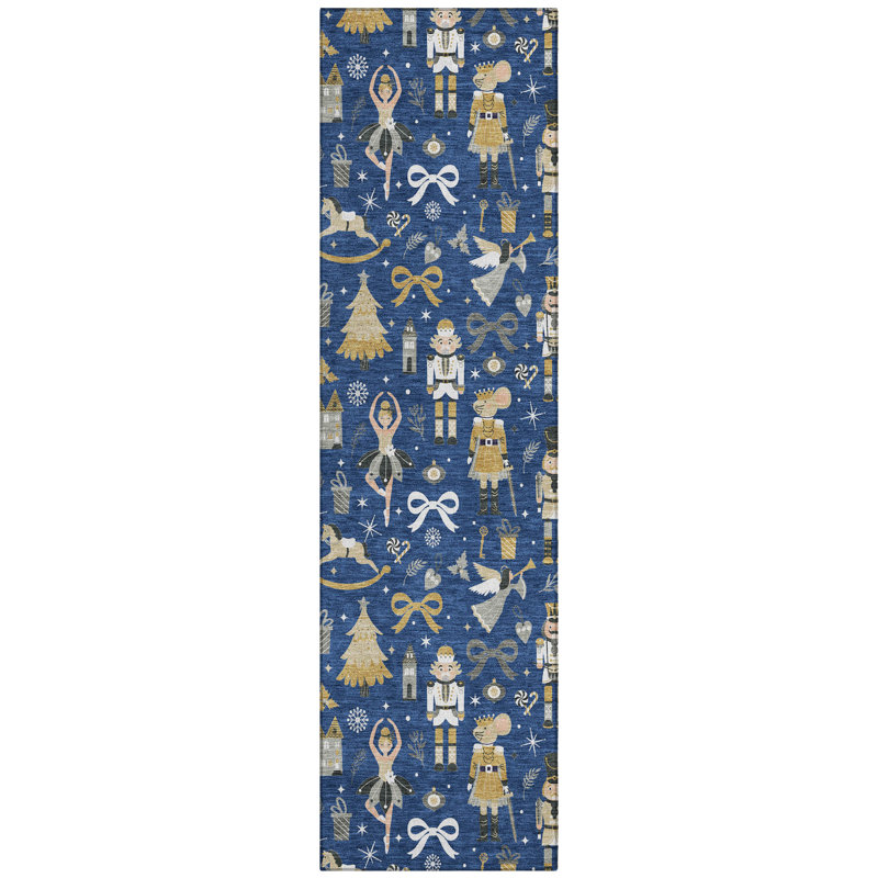 Tapis tissé à la machine Xhevrie, Tapis de couloir 2 pi 3 po x 7 pi 6 po