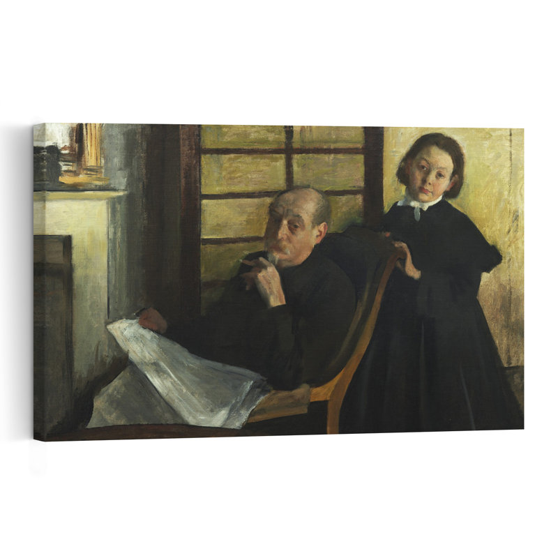 Henri Degas et sa nièce Lucie Degas, 1875-1876, estampe d'art mural abstraite contemporaine, H 40 po x l 60 po