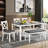 6-Piece Dining Table Set with Bench