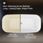 Luminaire de salle de bain carré autoportant en acrylique 67 po blanc brillant avec trou de trop-plein 67 po