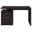 Bureau réversible à 2 tiroirs Cappuccino-941570334