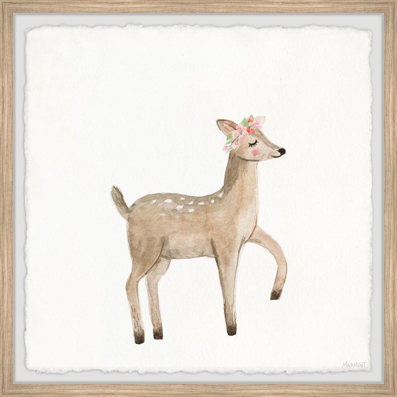 Crispin Fawn Steps, reproduction encadrée, H 18 po x l 18 po x P 1,5 po