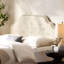 Tête de lit capitonnée capitonnée en bois massif avec pieds en métal durables, tête de lit à hauteur réglable avec garniture cloutée, tête de lit en tissu au design moderne capitonné-443168239-443168237