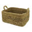Paniers de rangement en jacinthe d'eau tissés (ensemble de 3) - Organisateurs décoratifs tissés à la main pour tablettes, placards et dessus de table