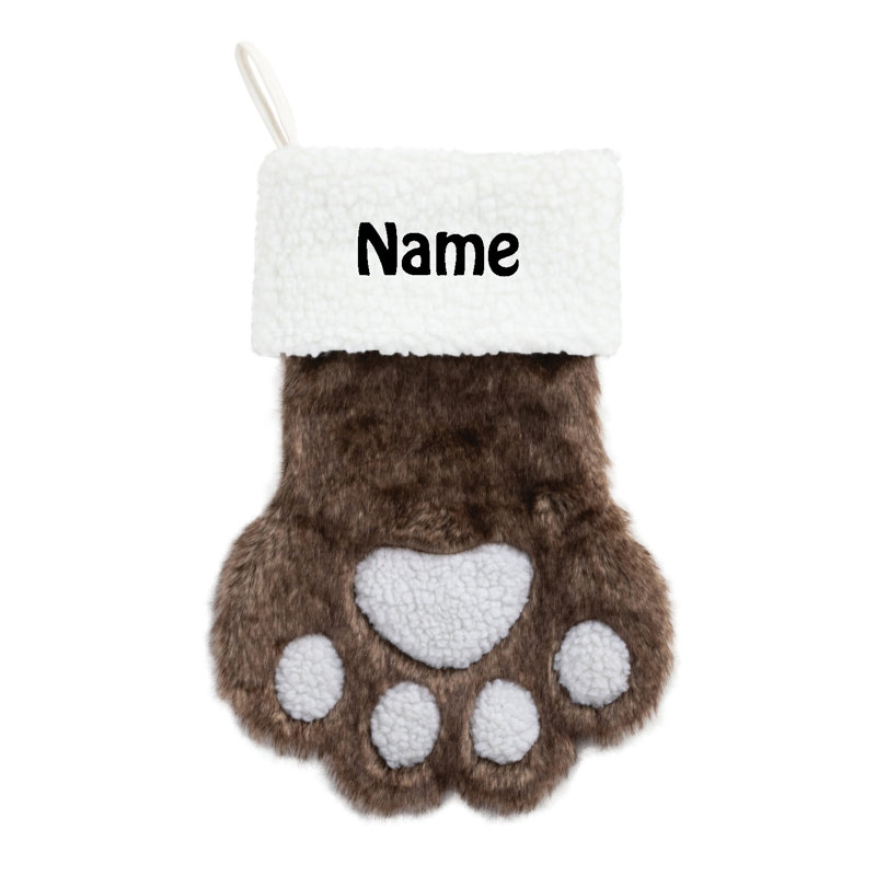 Chaussette de Noël en sherpa ivoire, Oui