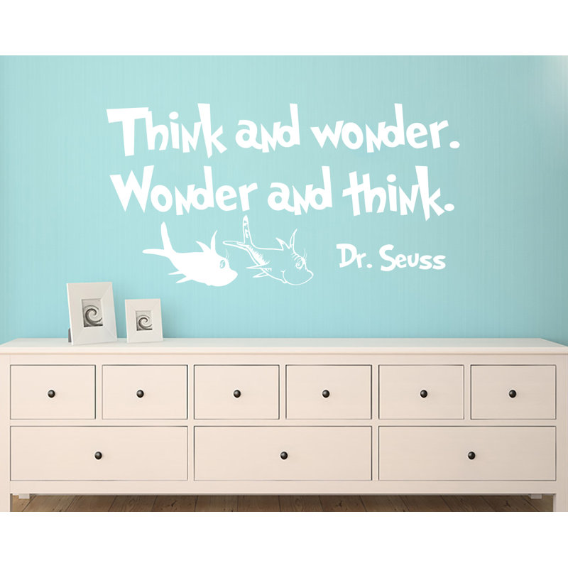 Adhésif décoratif «Think and Wonder», Blanc