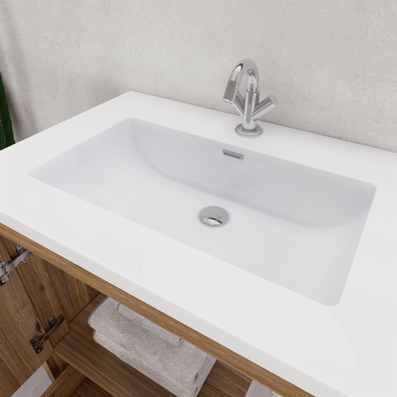 Ensemble de meuble-lavabo simple 29,6 po Eden, Chêne