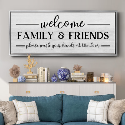 Welcome Family & Friends - Toile encadrée
