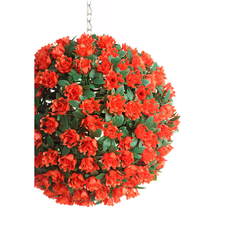 Faux Plant, Orange, 23cm H x 23cm W x 23cm D