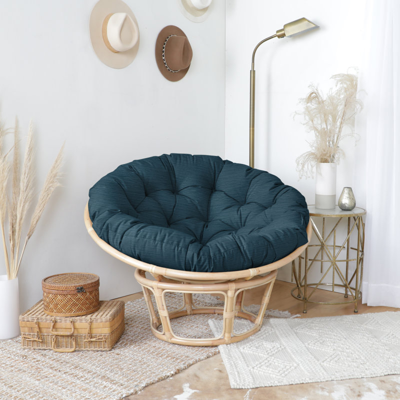 Coussin intérieur / extérieur Sunbrella Papasan, Port, L 48 po x P 48 po, Velours