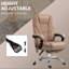 Fauteuil de bureau d'ordinateur, brun, avec repose-pieds, chauffant et réglable en hauteur, réglable en hauteur pour les chauffeurs de bureau