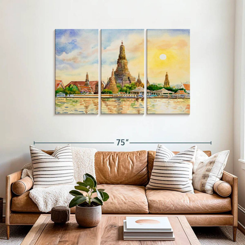 Temple Nicci Wat Arun, H 36 po x l 57 po