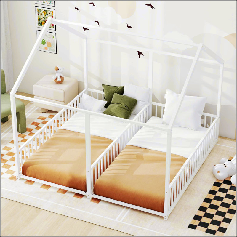 Metal Twin Size House Platform Beds