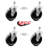 Wheel Swivel 12mm Threaded Stem Caster Set 2 Brakes SCC
