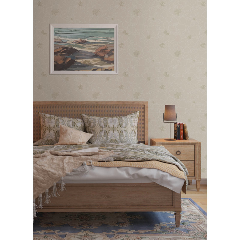 Double rouleau floral Camariya, Gris
