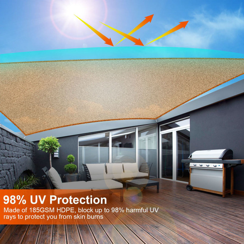 Rectangle Shade Sail, 19.7 ft. x  0.03 ft.