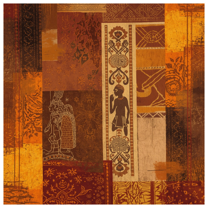 Rideaux de douche Ethnique Patchwork, L 70 po x H 93 po