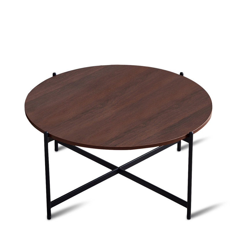 Table basse Agathla, Noir, Brun, Bois