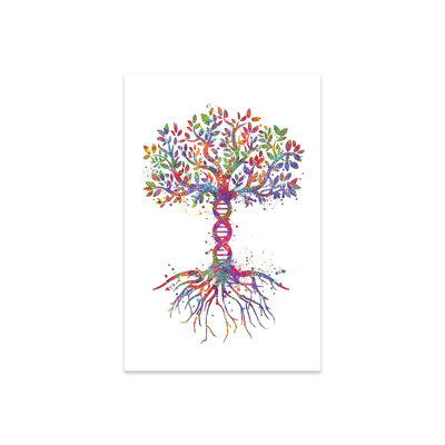 DNA Tree Print On Acrylic Glass