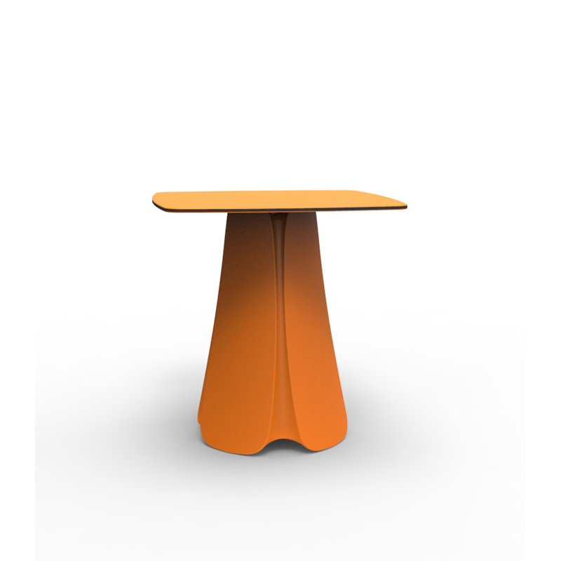 Pezzettina Plastic Side Table, 27.5" W x 27.5" L x 28.75" H, Ecru