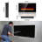 Ultra-Slim Electric Fireplace, Recessed & Wall Mounted Heater-1996336309