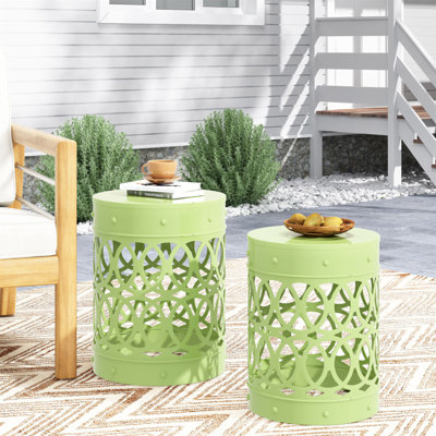 Moraima Outdoor Metal Side Table